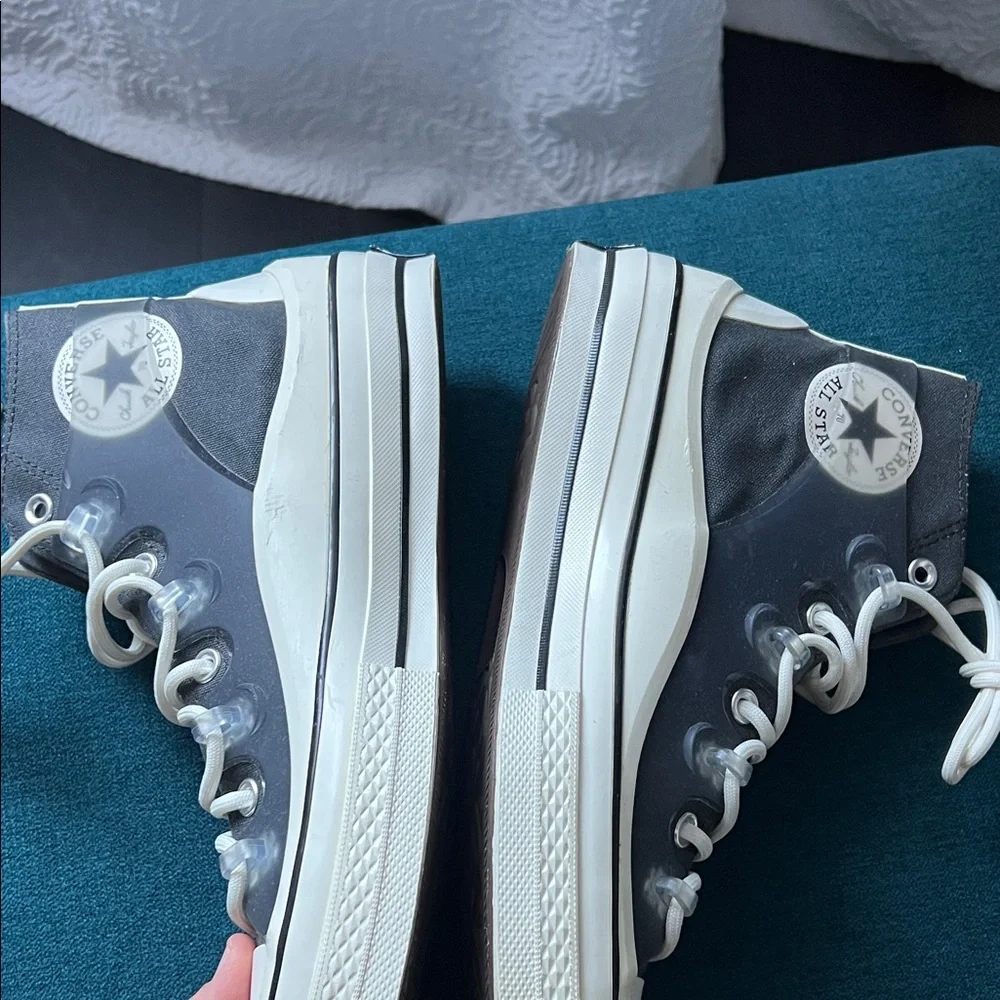 Converse Women's Black and White High-Top Sneakers